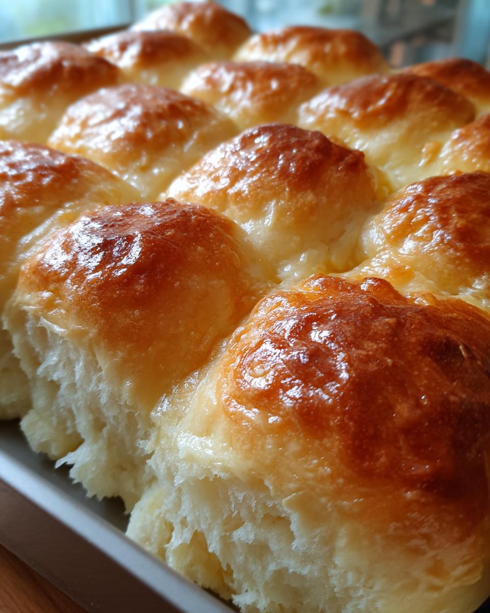 Close-up of golden-brown baked beef and bowtie pasta rolls in a baking pan.