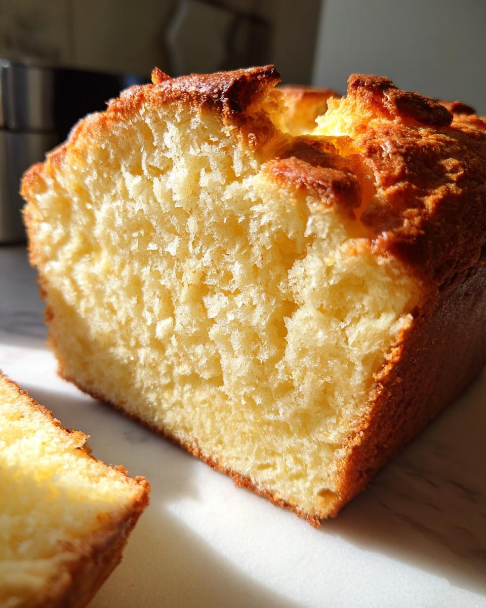 Close-up of the soft, yellow interior crumb of freshly baked condensed milk bread with a golden-brown crust.