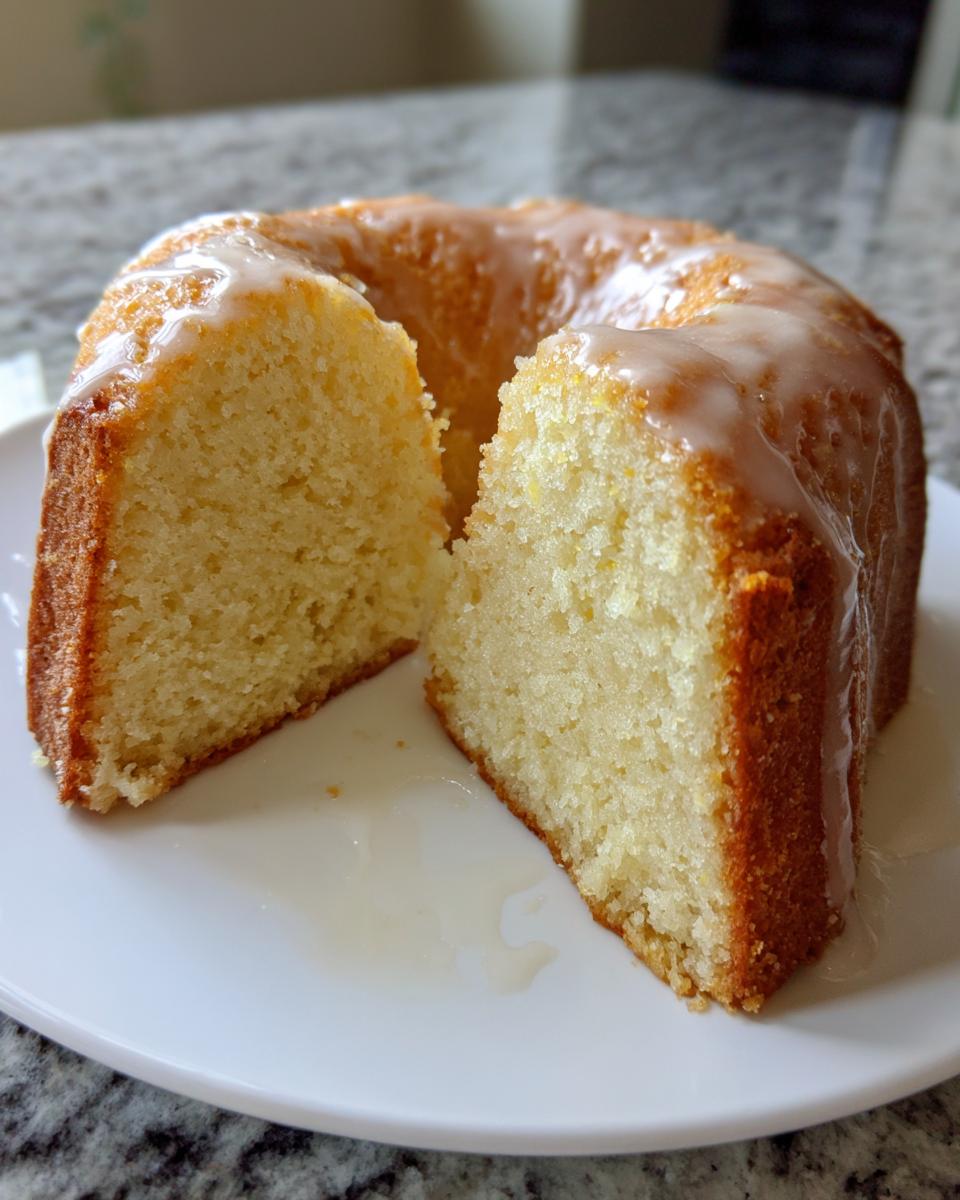 A moist, round olive oil cake with a simple glaze, cut to show the tender crumb structure.